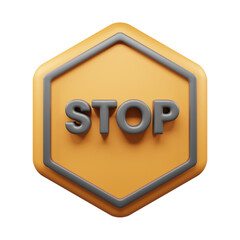 Traffic Sign And Symbol 3D Icon or Road sign 3d icon