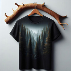 Black designed premium T-shirt