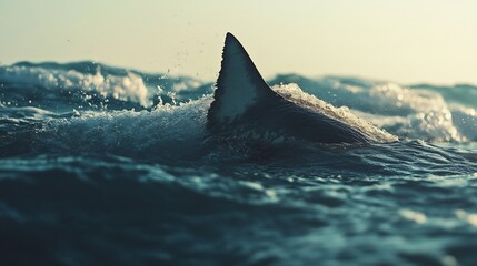 Fototapeta premium shark swimming in the sea