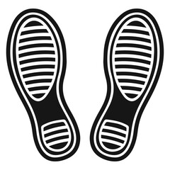 Vector pattern of two shoe silhouettes. Shoes with lines on the sole.