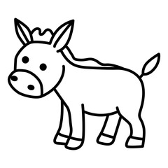 Donkey outline