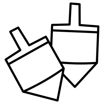 recommend clip art: Dreidel outline