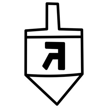 recommend clip art: Dreidel outline