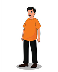 Indian village man cartoon character design