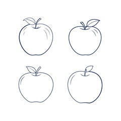 Apple Vector art Illustration and Line art