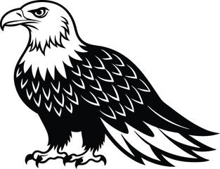Bald Eagle Vector Illustration - Majestic Bird of Prey Design