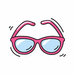 Pink sunglasses stock illustration