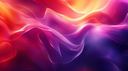 Obraz premium Abstract background with flowing silk textures in pink, purple and blue shades with a bright yellow line. Suitable for backgrounds, web design elements or art projects.