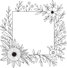 A floral frame illustration