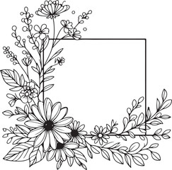 A floral frame illustration