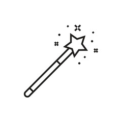 Magic Wand Icon Vector Design.