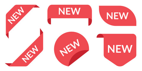 set of red sale stickers