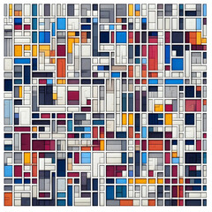 Fototapeta premium Vibrant Geometric Art Colorful Triangle Shapes in Abstract Design