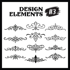 Flourish retro lined divider