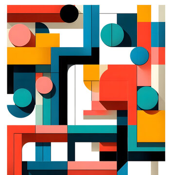 Vibrant Geometric Art Colorful Triangle Shapes in Abstract Design