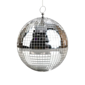 recommend clip art: Silver disco mirror ball isolated white background