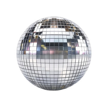 recommend clip art: Silver disco mirror ball isolated white background