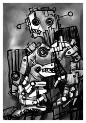 Alien creature, sketch - digital painting © neurostructure