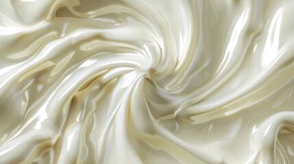 Obraz premium Creamy Swirls: A Close-Up Abstract of White Liquid