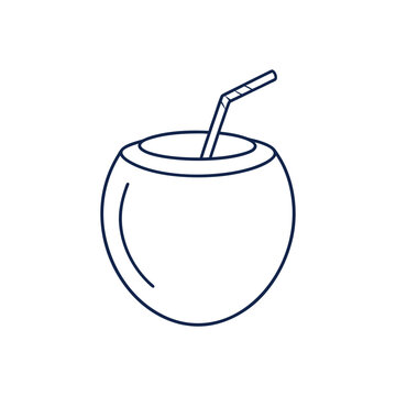 recommend clip art: Coconut Vector Illustration in White Background