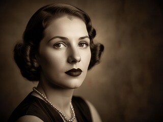 Obraz premium Porträt einer Frau aus den 30ern