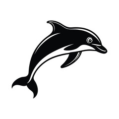 Dolphin Vector Illustration in White Background