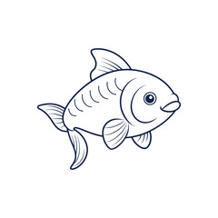 Fish Line art Vector