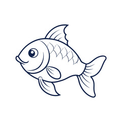 Fish Line art vector Illustration