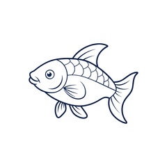 Fish Line art vector Illustration