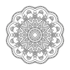 Detailed circular Floral Mandala design
