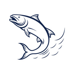 Fish Line art vector Illustration