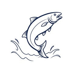Fish Line art vector Illustration