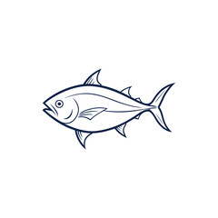 Fish Line art vector Illustration