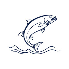 Fish Line art vector Illustration