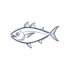 Fish Line art vector Illustration