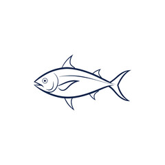 Fish Line art vector Illustration