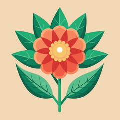 Beautiful Flower flat style vector illustration