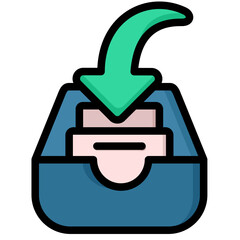 Obraz premium Inbox-In Icon