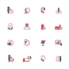 Universal business management and human resources icon set. Universal icons for web and mobile. Vector.	