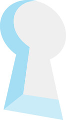 Keyhole color icon. Unlock symbol. Access sign