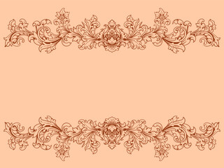 Vintage typographic decorative ornament design elements