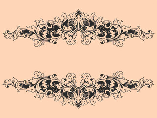 romantic classic engraved frame vector design