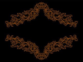 Vintage typographic decorative ornament design elements