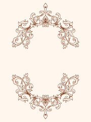 Vintage typographic decorative ornament design elements