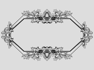 Vintage typographic decorative ornament design elements