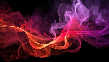 Obraz premium Red & Purple Smoke on dark background on dark background