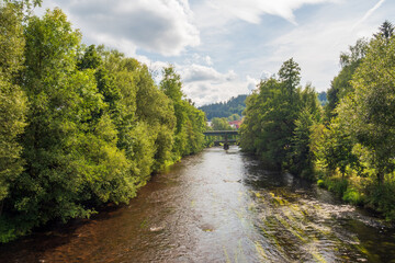 Am Schwarzen Regen in Zwiesel im Bayerischen Wald, Niederbayern, Bayern, Deutschland