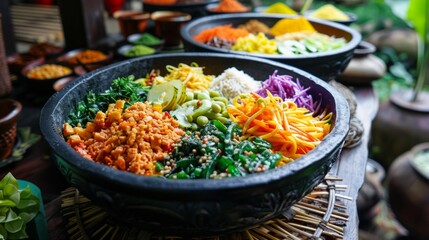 Obraz premium Colorful Thai Rice Dish