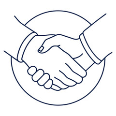 Handshake Vector Line art Design