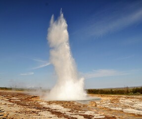 Geothermal activity in geysir; Golden Circle; Iceland